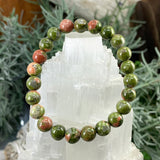 Bracelet Mala Unakite avec pochette en velours