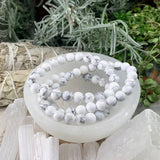 Mala White Howlite Bracelet With Velvet Pouch