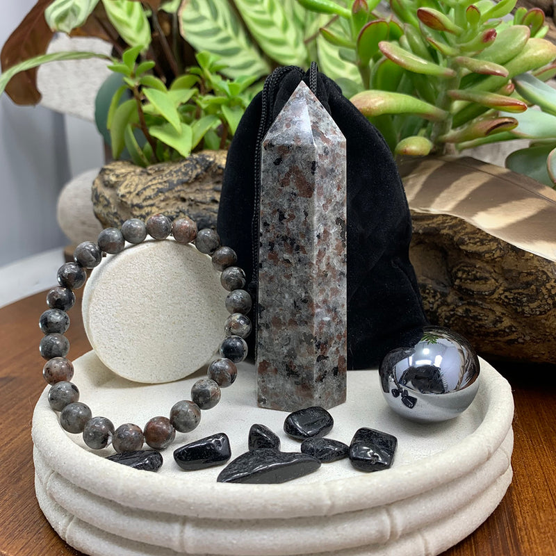 Conjunto de pulsera Mala y cristal de transformación 🙏