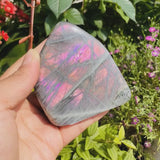 ETSY NON inserire in SM. Labradorite lampo viola grande a forma libera (articolo n. 0083)