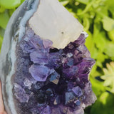 Amethyst-Geode mit Quarzformation (Artikel #0010)