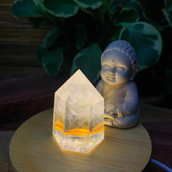 Crystal Mood Light (Generador de cuarzo transparente corto y grueso)