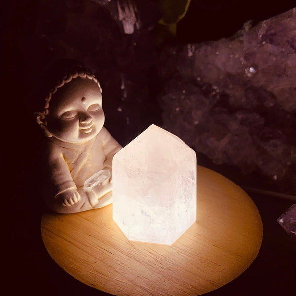 Crystal Mood Light (gerador de quartzo rosa curto e grosso)