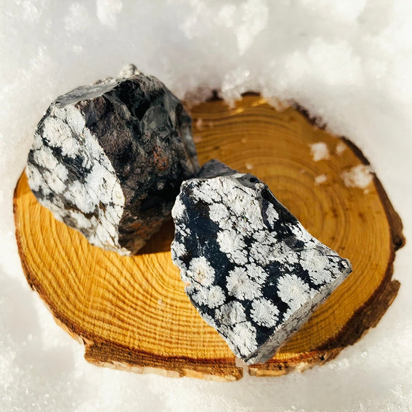 Copo de nieve Obsidiana Piedra natural en bruto